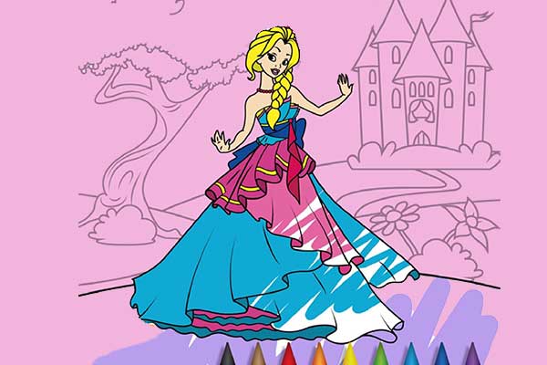 دانلود کتاب رنگ آمیزی پرنسس برای کودکان | مجموعه شاهزاده خانم
