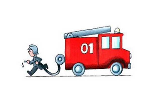 آموزش ساده نقاشی وسایل نقلیه برای کودکان | ماشین آتش نشانی
