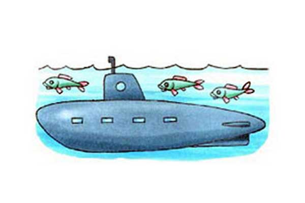 آموزش ساده نقاشی وسایل نقلیه برای کودکان | زیردریایی