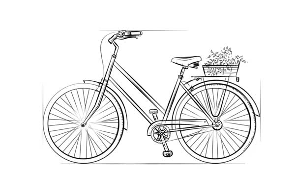 آموزش گام به گام نقاشی وسایل نقلیه | دوچرخه