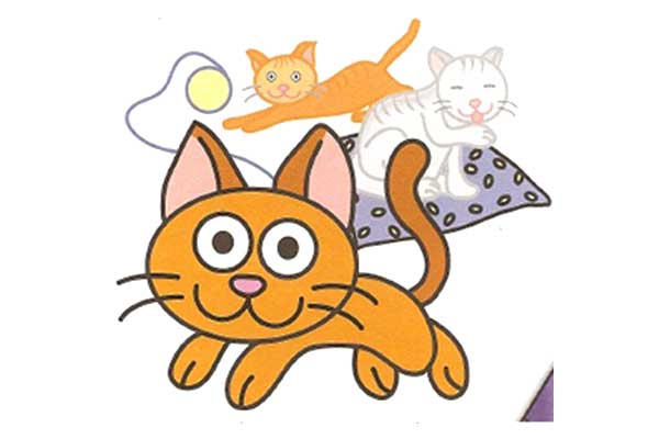 آموزش مرحله به مرحله نقاشی حیوانات کارتونی | نقاشی گربه