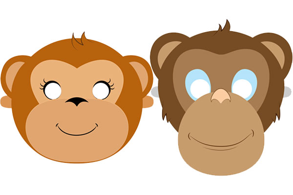 انواع ماسک صورت میمون ، گوریل ، شامپانزه و اورانگوتان برای کودکان
